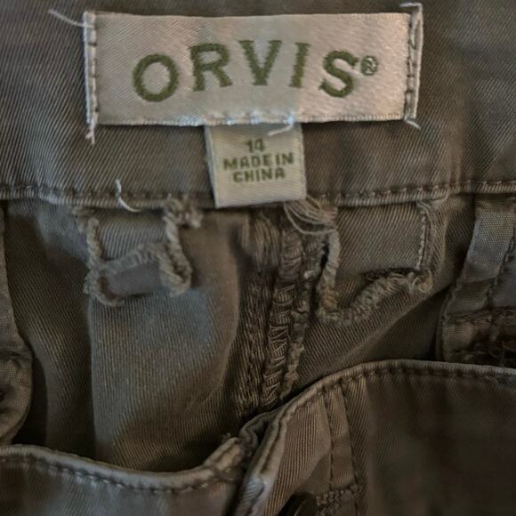Orvis Size 14 Utility Shorts Cargo Safari Army Olive Green Outdoor - Picture 5 of 5